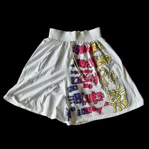 Vintage 80's Beverly Hills Blues White Neon Shorts Medium 80s 90s‎ Retro